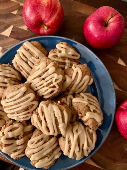 Maple Glazed Apple Cookies