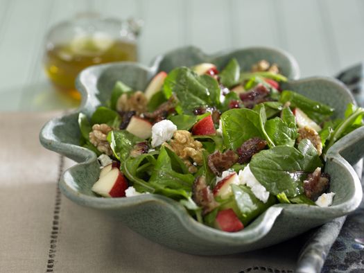 Apple Salad with Candied Bacon and Goat Cheese