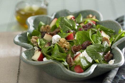 Michigan Apple Salad with Candied Bacon and Goat Cheese