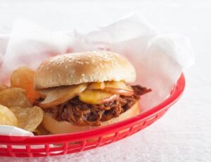 Apple and Pulled Pork BBQ Sandwiches