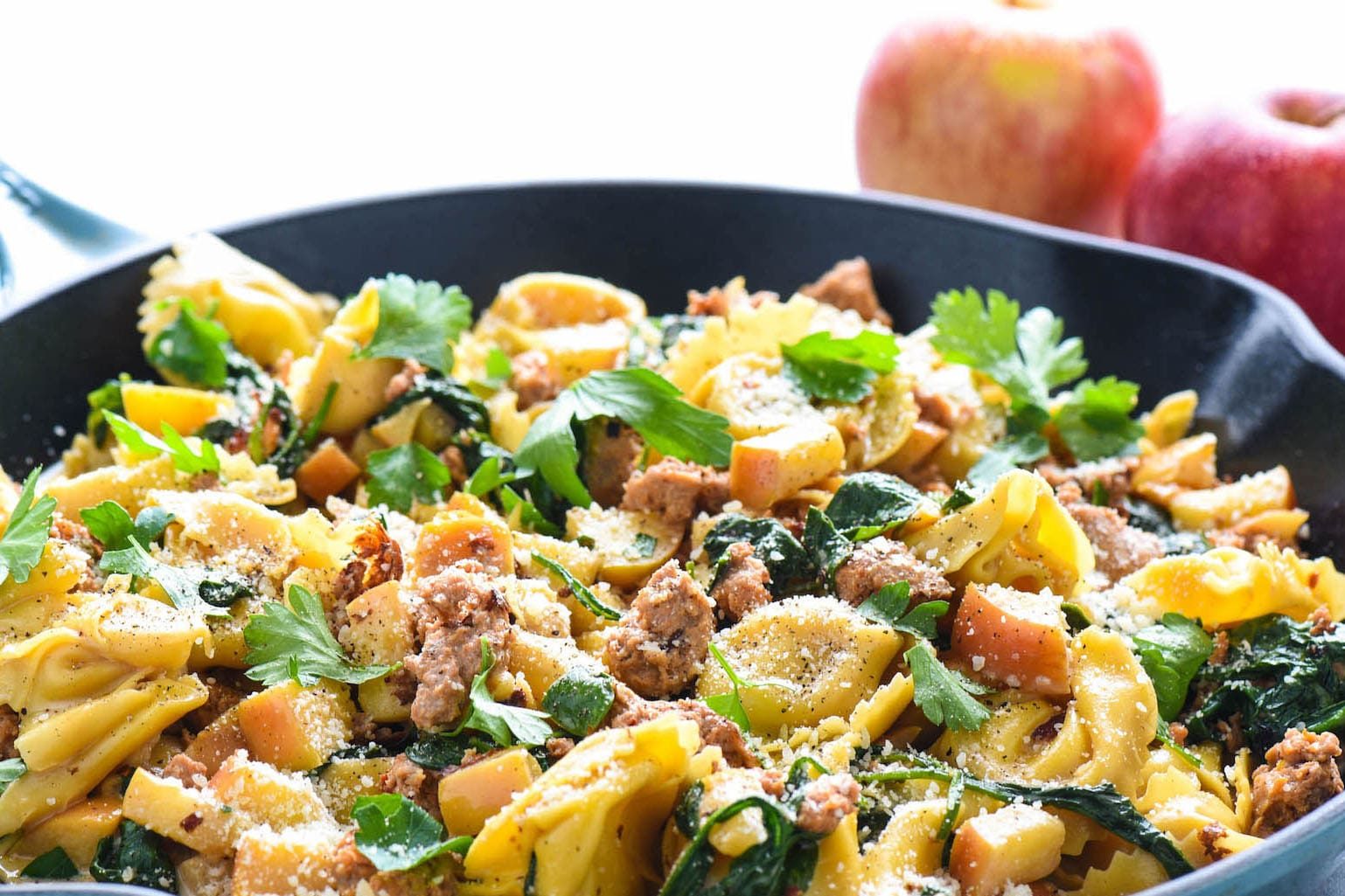 One Pan Sausage & Apple Tortellini