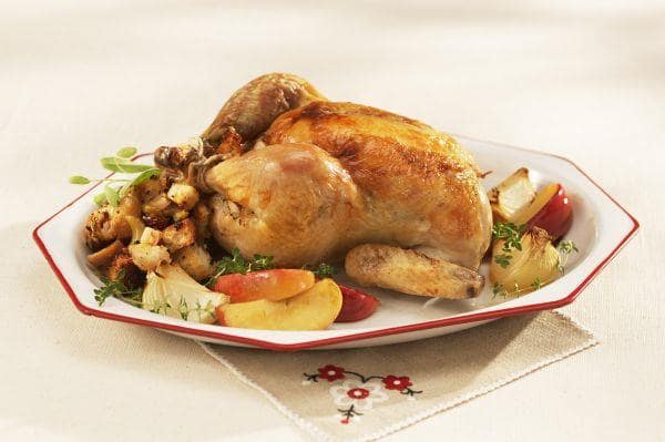 roasted chicken apple stuffing