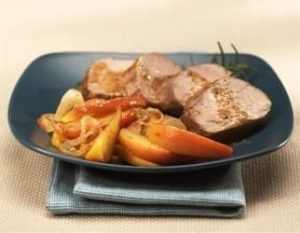 Roasted Pork Tenderloin with Mustard Apple Relish