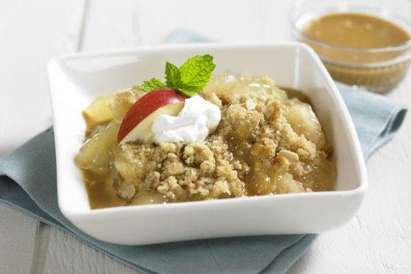 Apple Cinnamon Crumble With Dulce De Leche