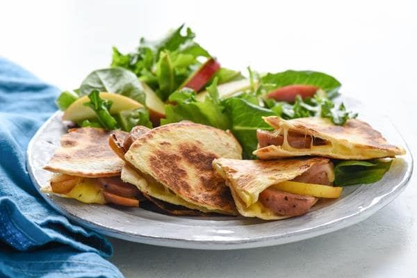 Apple & Sausage Quesadillas