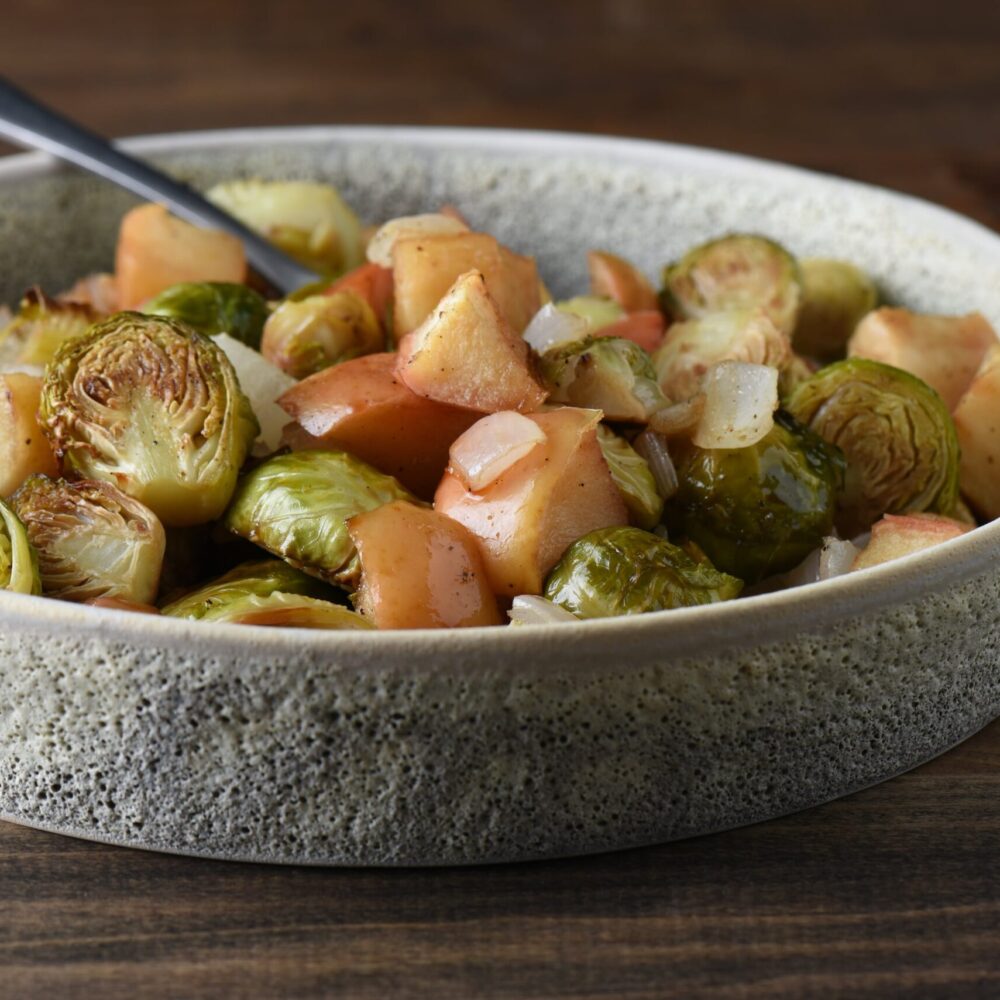 Roasted Apples & Brussels Sprouts