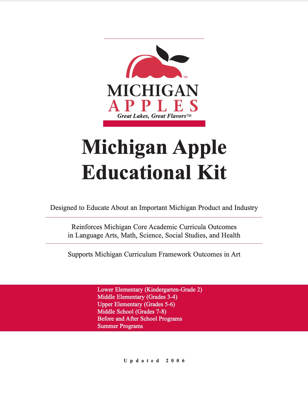 Michigan Apple Educational kit
