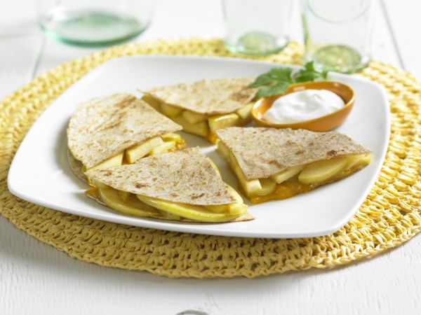 Caramelized Apple and Cheese Quesadillas