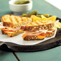 Apple, Cheddar, Turkey Paninis