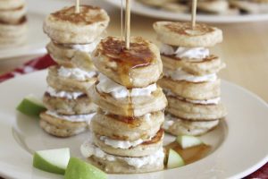 Mini Apple Skewer Pancakes