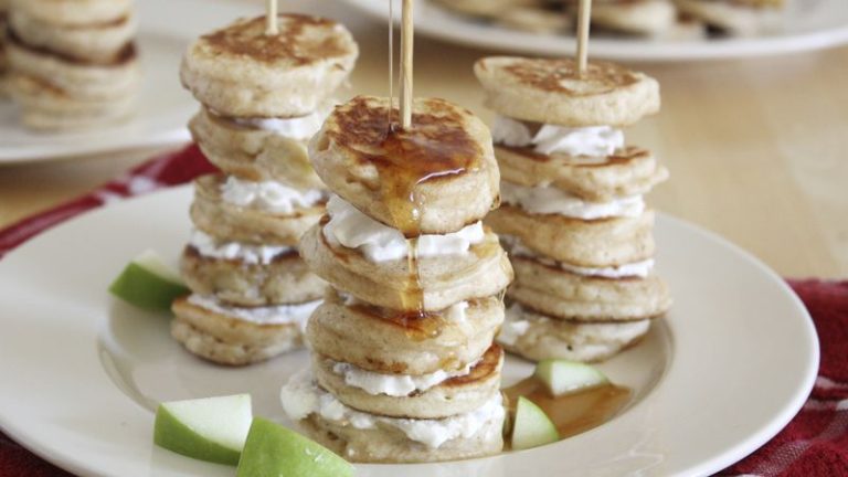 Mini Apple Skewer Pancakes