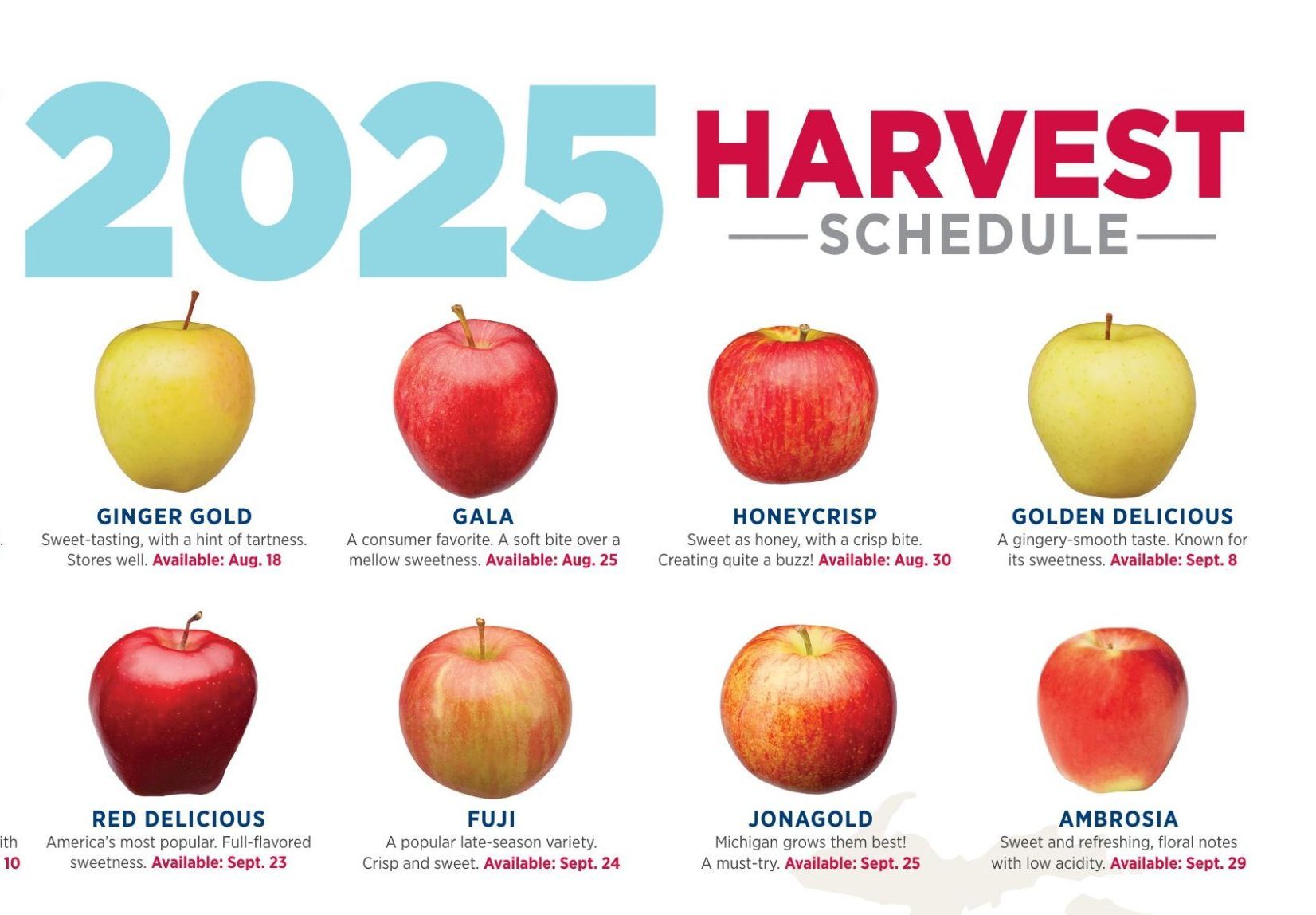 2025 Michigan Apple Harvest Schedule