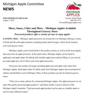 Slices, Sauce, Cider and More – Michigan Apples Available Throughout Grocery Store Slices, Sauce, Cider and More – Michigan Apples Available Throughout Grocery Store