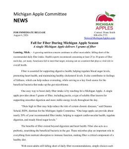 Fall for Fiber During Michigan Apple Season